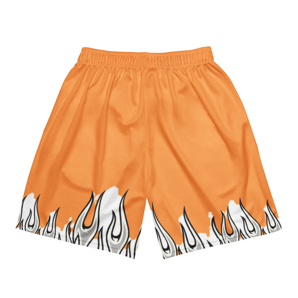 Orange Burning Flames Shorts